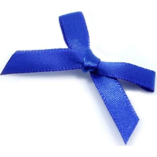 100Pcs Mini Satin Ribbon Flowers Bows Gift Craft Wedding Decoration ornament HX6D