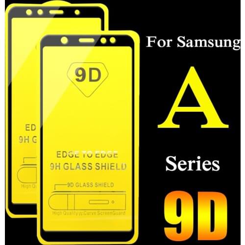 2pcs 9D Protective Glass For Samsung Galaxy A6 A7 A8 2018 Plus A3 A5 2017 ScreenProtector A 3 5 6 7 8 full cover Tempered Glass