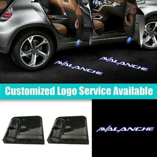 2 X AVALANCHE Logo Car HD Infrared Induction LED Shadow Projection Welcome Light