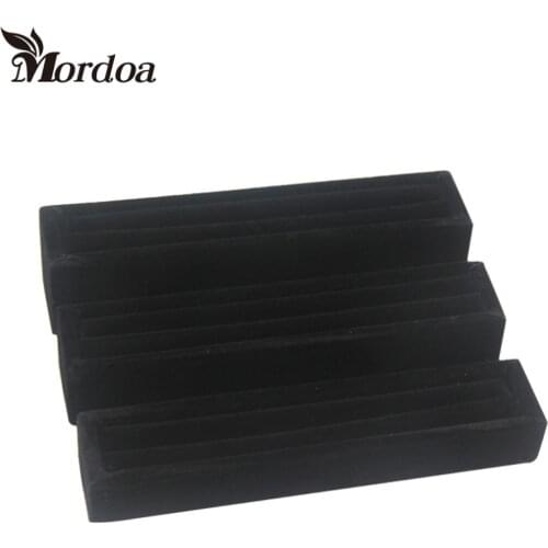 2016 Latest Version 6 color Velvet 3 Pcs/Set Pedestal Finger Ring Jade Bracelet Holder Jewelry Display Free Shipping