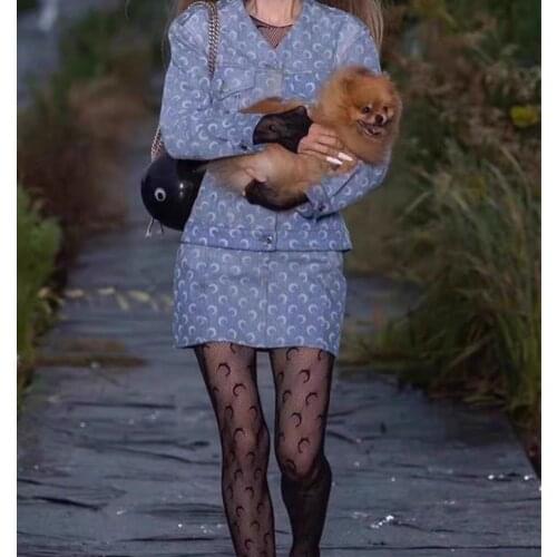 2021 High Quality Womens Sexy Tights Printed Moon Pantyhose Transparent Fish Net Stockings Hosiery Mesh Tattoo Patterned Tights