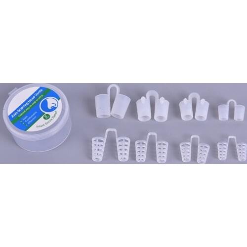 4pcs/8pcs Breathable Easy Sleep Snore Stopper Aid Anti Snoring Nose Clip Nasal Dilators Device Congestion Aid No Strips Cones