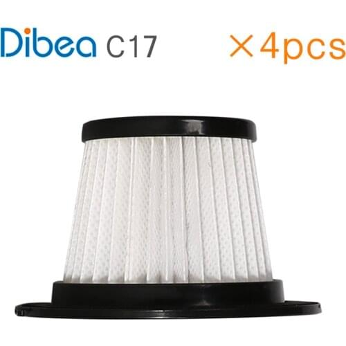 4pcs/lot For Dibea C17 Vacuum Cleaner Spare Parts Kits HEPA Filter