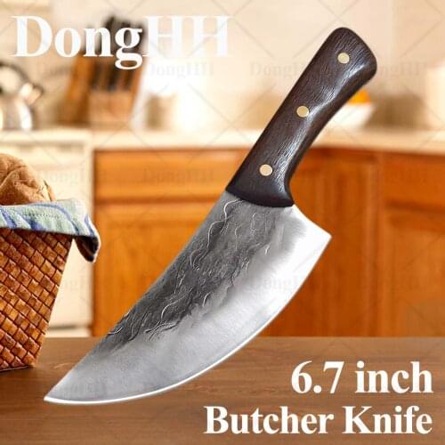 6.7 Inch Butcher Knife Professional Handmade Meat Cleaver Forged Boning Stainless Steel Kitchen Knives