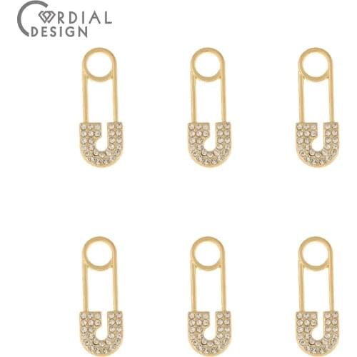 Cordial Design 100Pcs 10*26MM Earrings Accessories/DIY Making/Decoration/Hand Made/Rhinestone Charms/Jewelry Findings Components