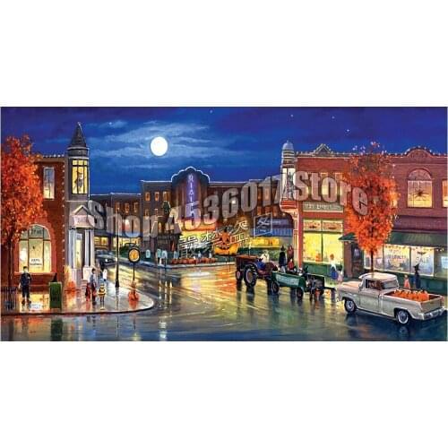 Diy 5D Diamond Painting Halloween in the City diamond mosaic landscape 3D diamond embroidery Cross Stitch Home decor Christmas