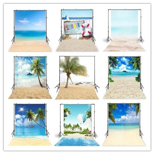 Beach Seaside Photography Backdrop Summer Sea Newborns Child Birthday Photo Background Studio Portraits Photocall Prop Backdrops