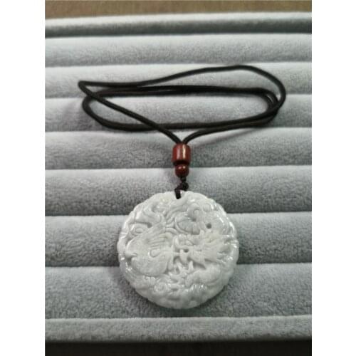 Koraba Pendant Sweater Chain Natural Jade Necklace Beads Long Luxury Jewelry Collares Choker Necklace for Women