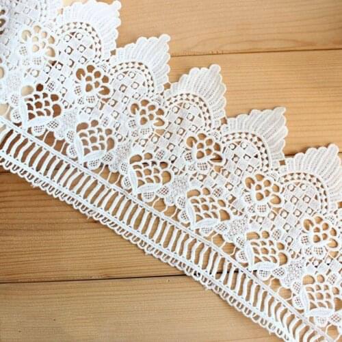 Cusack 1 yard 12 cm Off White Lace Trims Ribbon Applique for Dress Costumes Home Textiles DIY Crafts Trimmings Lace Fabric Milk