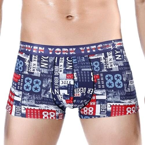 Mens Boxing Shorts Mens Cartoon Underwear Mens Boxers Comfortable Breathable Shorts Printed Sexy Mens Underwear