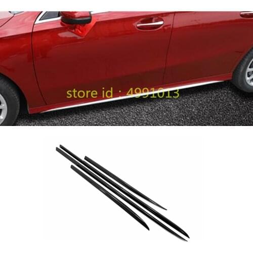 For Mercedes Benz A Class W177 A180 A200 A250 2019 2020 2021 Cover Door Trim Strip Molding Stream Lamp Panel Bumper Hoods 4pcs