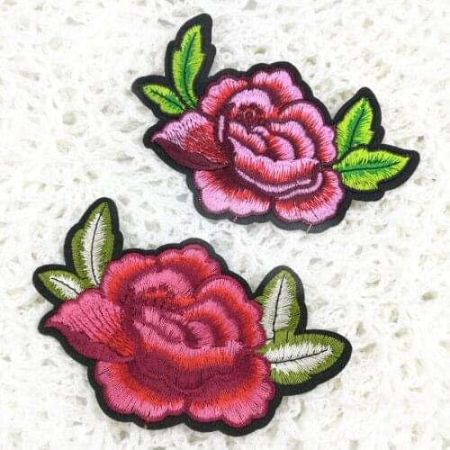 The Peony Parches DIY Iron Embroidery Patch Iron On Patches For Clothing Sticker badge Embroidery for Clothes Bag Pants