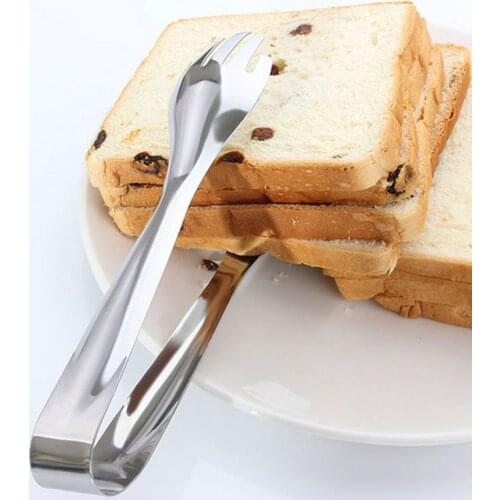 Stainless steel food clip spoon fork tongs salad clip party pastry buffet pliers kitchen accessories