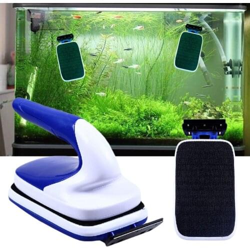 NEW Aquarium Magnetic Floating Brush Fish Tank Glass Algae Scraper Aquarium Window Cleaning Tool Cleaner Magnets Brush