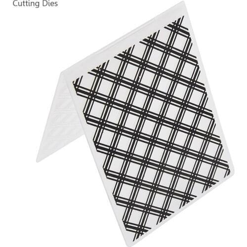 Grid Design Plastic Embossing Folder For Scrapbook DIY Album Card Tool Plastic Template Stamp Card Making Decoration Supplies