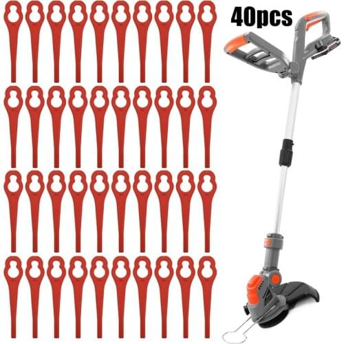 40pcs Plastic Blade Is Suitable For Terratek18V/20V TTCGT18 TTCGT18-3 GGCGT18 Grass Cutting Head Replacement Plastic Blade