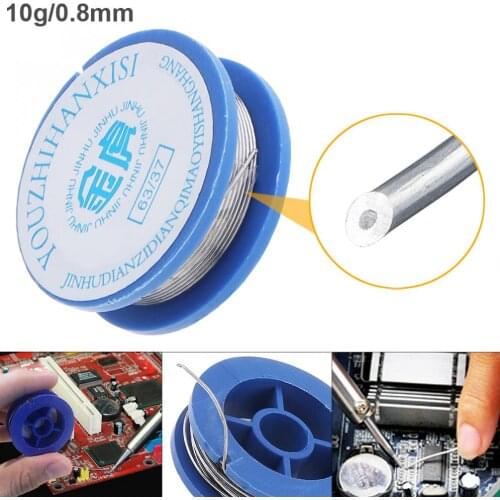 63/37 10g 0.8mm High Purity Rosin Core Solder Wire with 2%Flux and Low Melting Point for Electric Soldering Iron
