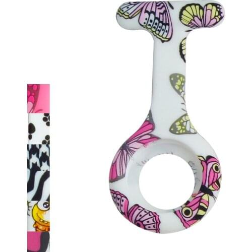 Silicone Nurse Watch DIY Parts Animal Patterns Doctor Fob Pocket Nurse Watch Medical Gifts Shell Case for ALK VISION Clock MVT