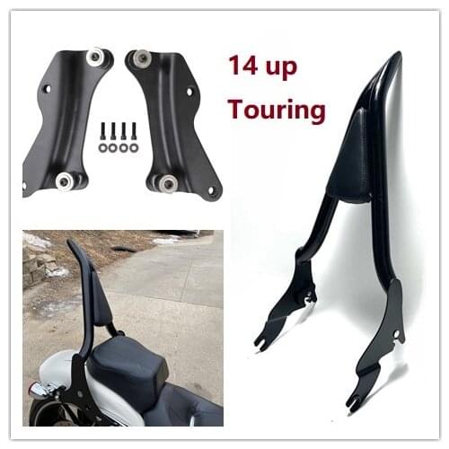 Rear passenger backrest back rest sissy bar for harley davidson touring road king street glide ultra CVO Electra Glide Sissybar
