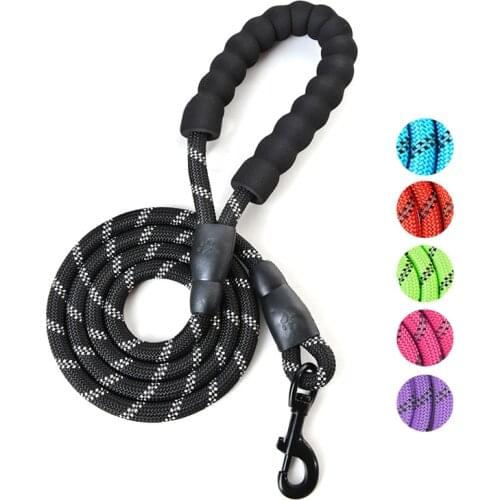 Reflective Durable Large Dog Leash Training Running Rope Medium Big Dog Collar Leashes Strong Lead Rope For Labrador Rottweiler