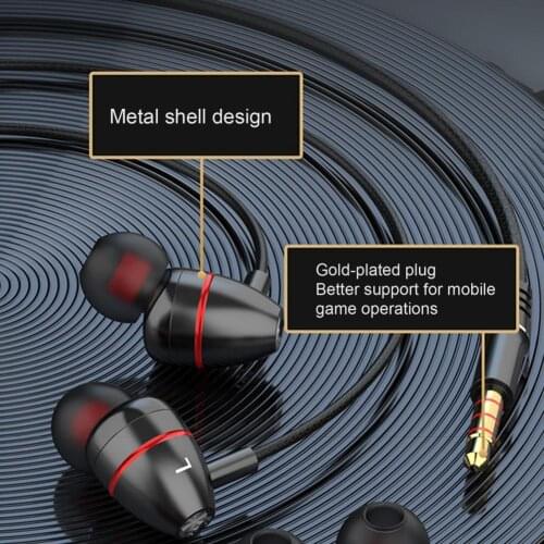 K3 Universal 3.5mm Wired Headphones Heavy Bass Stereo In-ear Earphone With Microphone Headset for Smart Phone