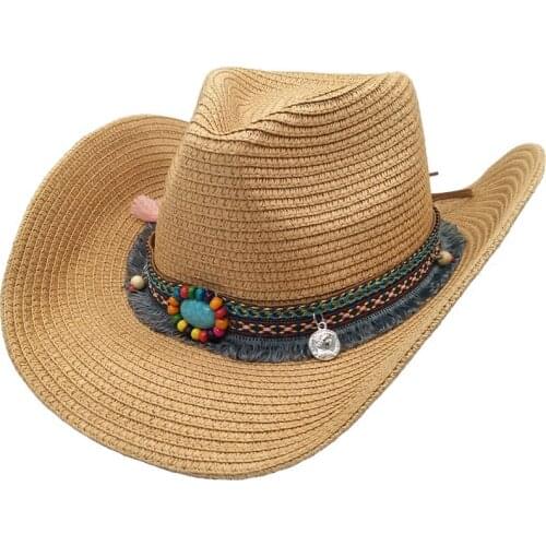 Vintage Panama Hat Men Women Straw Fedora Female Sunhat Ladies Summer Beach Sun Visor Cap Chapeau Jazz Trilby Cap Sombrero