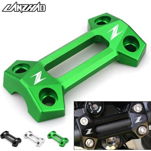 Z Motorcycle Handlebar Riser Clamp Cover CNC Aluminum Accessories for Kawasaki Z250 2012 2013 Z300 2014 2015 2016 Z800 2014-2016