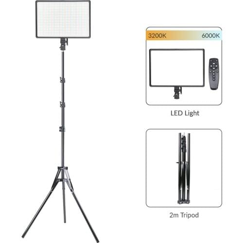 Dimmable LED Lighting Panel Video Light With Remote Control LED Lights For Photo Studio Live Streaming Photographic Fill-in Lamp