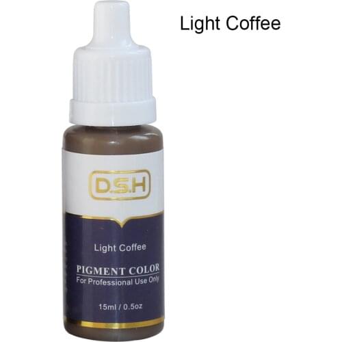 1Pcs 15ml Import Permanent Makeup Micropigment Tattoo Ink Set Pigment for Eyebrow Eyeliner Art Light Deep Coffee RED Colors