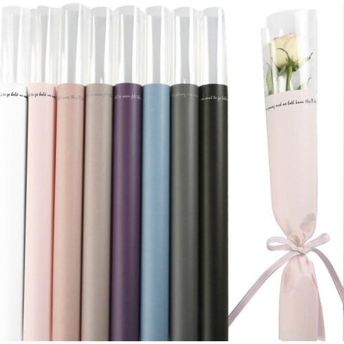 20pcs/lot 30*52.5cm single flower bag single rose packaging bouquet bag Multi-flower packaging