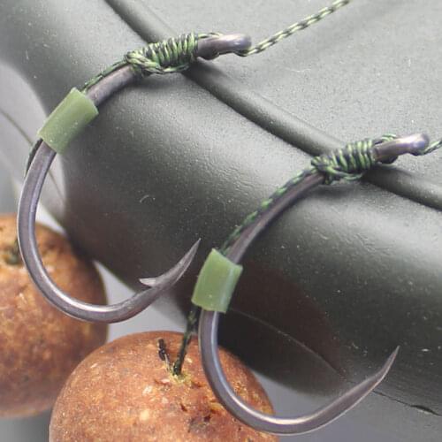30pcs High Carbon Steel Carp Fishing Hook Method Feeder PTFE Coated Hook Carp Coarse Hair Rigs Hook For Carp Fishing Accessories