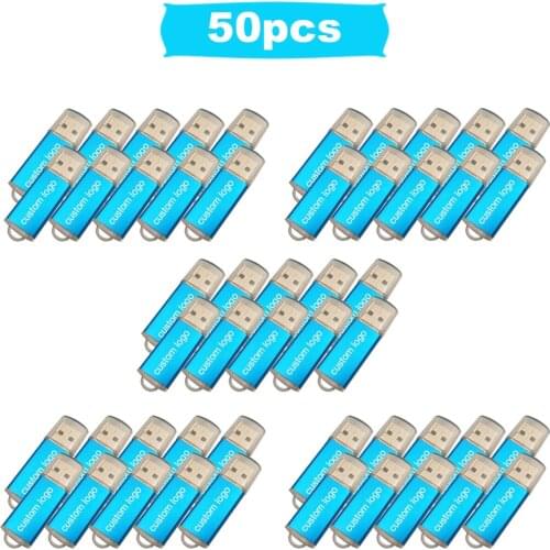50pcs/lot High Speed Pen Drive 64GB Pendrive 128GB USB Flash Drives 32GB Flash USB 2.0 Stick 16GB 8GB cle usb memory free logo