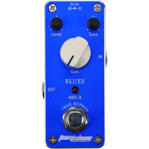 AROMA ABS-3 Mini Analogue Blues Distortion Electric Guitar Effect Pedal Aluminum Alloy Built in FET Transistor True Bypass