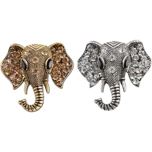 Elephant Brooches Decoration Badge New Shirt Cartoon Acrylic Pins Crystal Jewelry Clothes Figure Enamel Charm Brooches Spille