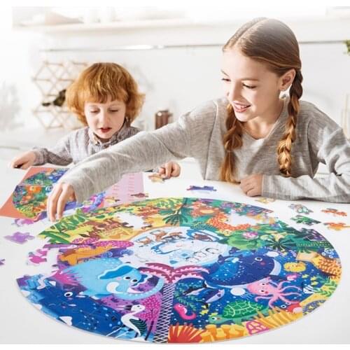 Wooden Puzzle DIY Decorative Painting Colorful Easy Puzzle Box for Classroom Wall Decor Party Supplies Toddler Funny Toy