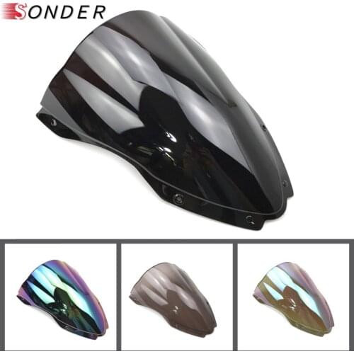 Racing Screen For Kawasaki ZX10R ZX 10R 2016 2017 2018 2019 Black ZX-10R Windshield WindScreen Double Bubble 16 17 18 19