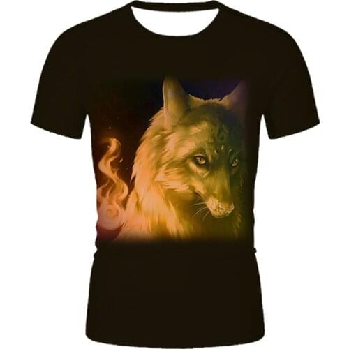 Animal wolf print T-shirt 3D print graphics t-shirts New Gothic clothing Super large T-shirts Maternal shirt tops Street costume
