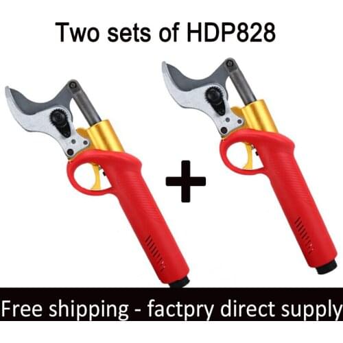 HISEED Two sets HDP828 40mm cut diameter electric pruning shears, CE pruner (8-10 hours lasting)