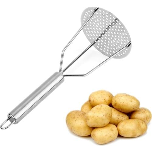 Potato Masher Ergonomic Handle Manual Stainless Steel Food Masher Kitchen Masher Vegetable And Fruit Accessories 1pc