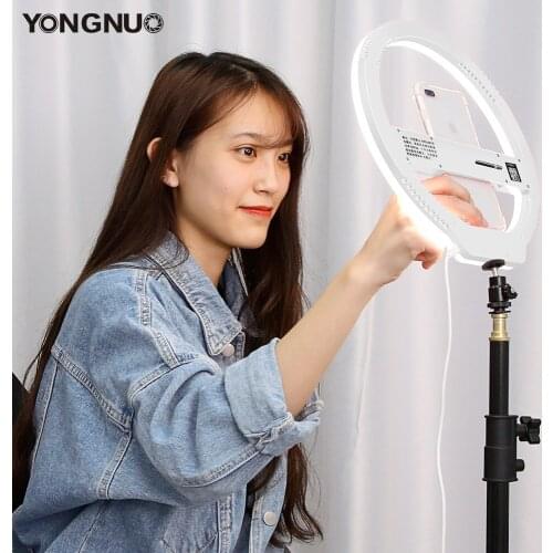 YONGNUO YN128 Camera Photo/Studio Phone Video 128 LED Ring Light 3200K-5500K Photography Dimmable Ring Lamp