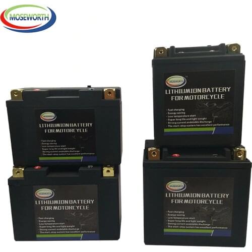 12V Motorcycle Battery Lithium Li ion LiFePO4 Fe Light Weight Stronger Power Jump Starter with BMS Voltage Protection