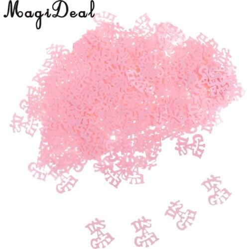 MagiDeal Lovely Its Girl Pink Baby Shower Celebration Party Table Balloon Confetti Sprinkle Decoration for Gift Craft Wholesale