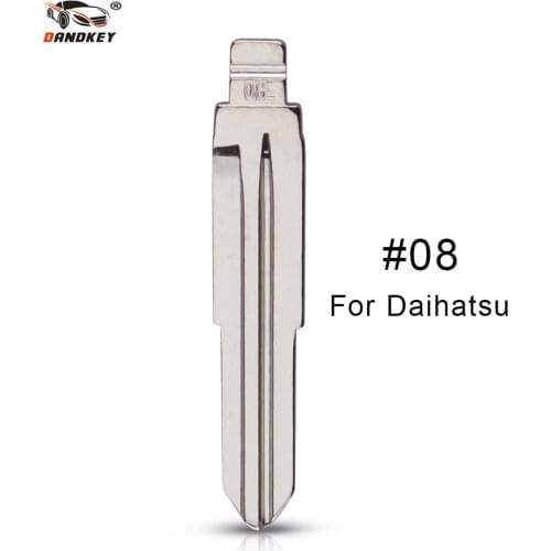 Dandkey 08# Metal Blank Flip KD Remote Key Blade For Daihatsu FIAT PALIO For Jinbei Haise For KIA Carnival For Daewoo GEELY
