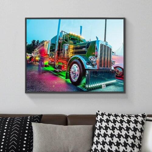 Muxun Diy Large Diamond Painting Car Color Full Drill Round/Square Rhinestone Pictures 5D Diamond Mosaic Landscape Sale X0095