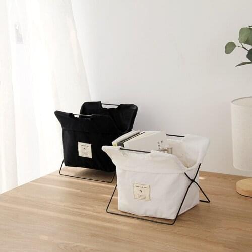 Desktop small iron frame storage frame storage box lazy storage bag cosmetics miscellaneous desk storage rack