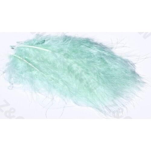 Natural and beautiful 10-15CM turkey full down feathers 4-6 inches dyed light green 100-500 DIY decorative crafts decoration
