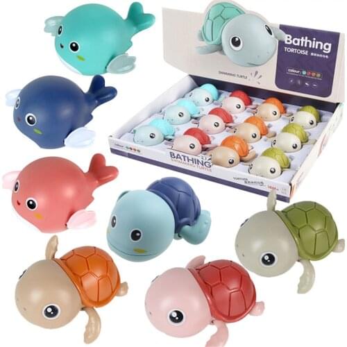 NEW 2nd Wind Up Tortoise Classic Baby Water Toy Infant Swim Turtle Wound-up Chain Clockwork Kids Beach Bath Toys
