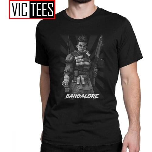 Novelty Bangalore Black Apex Legends T-Shirt for Men 100% Cotton Men T Shirts Game Short Sleeve Tee Shirt Clothes
