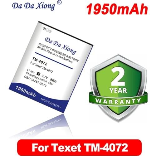 Original Da Da Xiong 1950mAh TM-4072 Battery for texet TM-4072 4072 TM-4272 Cell Phone Battery