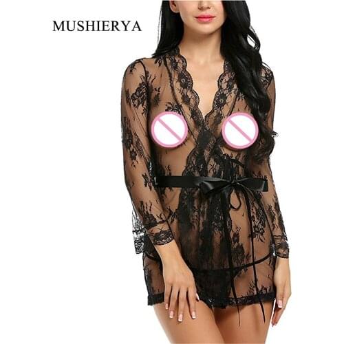 Sexy Erotic Lingerie Dress Plus Size Sexy Open Lacy Underwear Womens Nightgowns Hot Spicy Lingerie Summer Dresses For Women